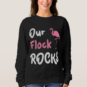 Our Flock Rocks Flamingo Vacation Family Mother's Sweatshirt