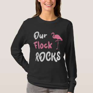 Our Flock Rocks Flamingo  Vacation Family Mother's T-Shirt