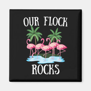 Our Flock Rocks Flamingos Lover Family Vacation Gr Magnet