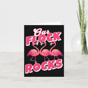 Our Flock Rocks Funny Flamingo Matching Family Vac Card