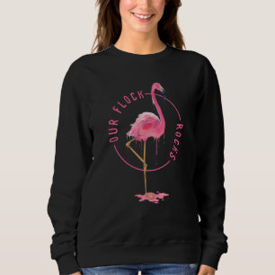 Our Flock Rocks Mother's Day Women Meting Pink Fla Sweatshirt
