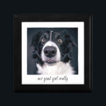 Our Good Dog Photo Keepsake Box<br><div class="desc">A keepsake Christmas gift box from your dog,  featuring your beloved pet or pets photo. Replace this sample photo with a photo of your sweet dog. Replace this photo with your dog's,  and add his or her name.</div>