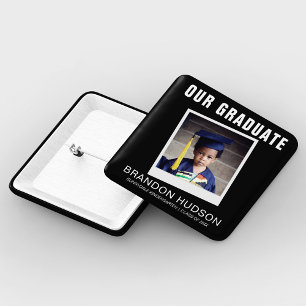 Our Graduate Instant Photo   Graduation 15 Cm Square Badge