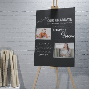 Our Graduate   Then & Now   Graduation Photo Poster