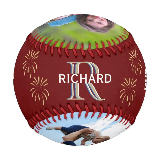 Our Grand Slam Dad 2 Photos Date Baseball (Back)