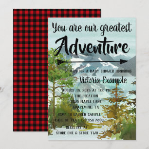 Our Greatest Adventure Baby Shower Inivtations Invitation