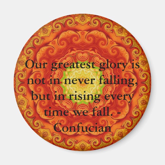 Our greatest glory is not in never falling, but... magnet (Front)
