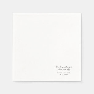 'Our Happily Ever After Tees Off' Wedding Custom Napkin
