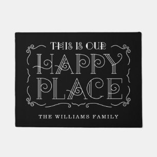 Our Happy Place   Customizable Welcome Mat