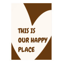 Our Happy Place Poster – Cosy Home Wall Art