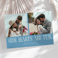 Our Hearts Are Full Denim Blue Wedding Photo