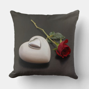 Our Heart's & Rose Valentine's day Throw Pillow