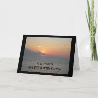 Our Heartsare Filled With Sorrow Beach Sympathy Card