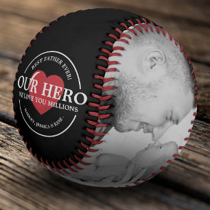 Our Hero Dad   Best Dad Ever Photo Collage Baseball