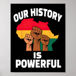 Our History Is Powerful Black History Month Africa Poster