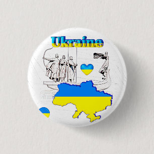 OUR HOME - UKRAINE design collection 3 Cm Round Badge