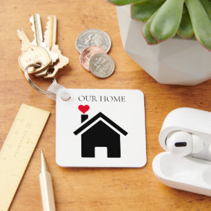 Our Home With Irish Blessing Key Ring