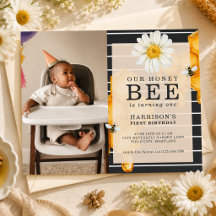 Our Honey Bee Is Turning One First Birthday Photo