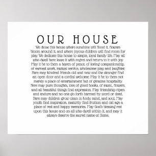 OUR HOUSE Quote Print