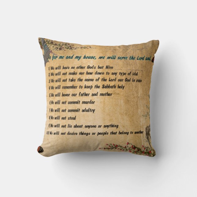 Our House Rules Throw Pillow (Front)