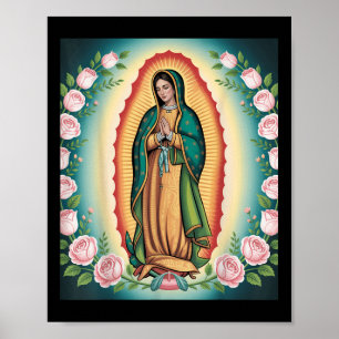 Our Lady De Guadalupe Sant Mary Back Print Christi