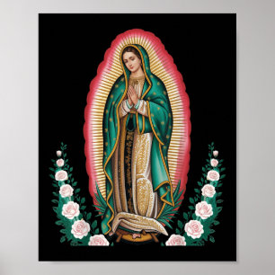 Our Lady De Guadalupe Sant Mary Back Print Christi