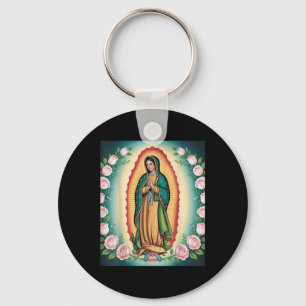 Our Lady De Guadalupe Sant Mary Back Print Christi Key Ring