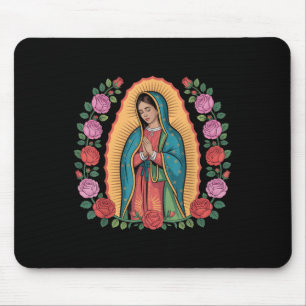 Our Lady De Guadalupe Sant Mary Back Print Christi Mouse Pad