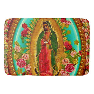 Our Lady Guadalupe Mexican Saint Virgin Mary Bath Mat