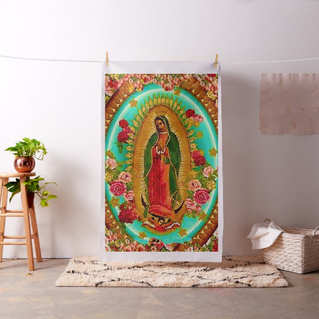 Our Lady Guadalupe Mexican Saint Virgin Mary Fabric (In Situ)