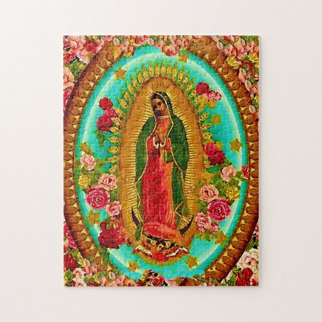 Our Lady Guadalupe Mexican Saint Virgin Mary Jigsaw Puzzle (Vertical)