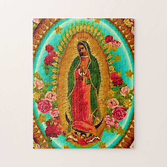 Our Lady Guadalupe Mexican Saint Virgin Mary Jigsaw Puzzle (Vertical)
