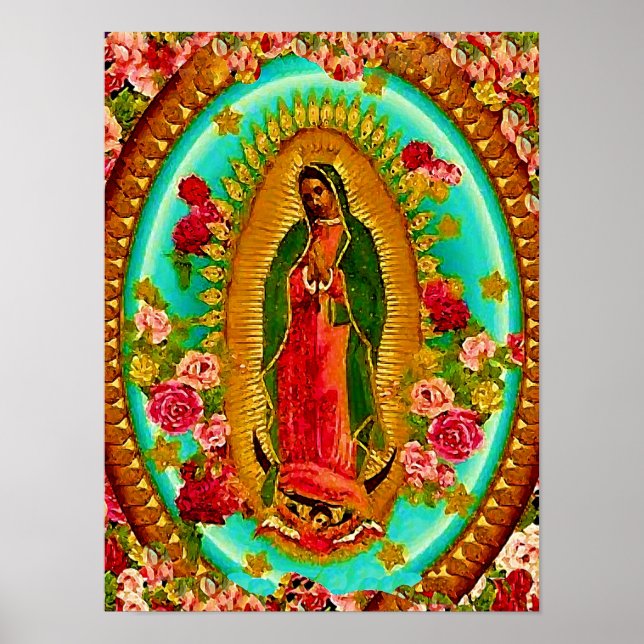 Our Lady Guadalupe Mexican Saint Virgin Mary Poster (Front)