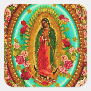 Our Lady Guadalupe Mexican Saint Virgin Mary Square Sticker