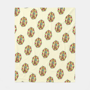 Our Lady Guadalupe Virgin Mary Catholic Mexico  Fleece Blanket