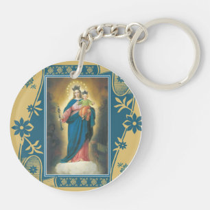 Our Lady Help of Christians with Baby Jesus Key Ring