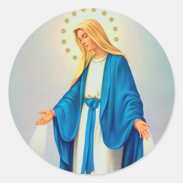 Our Lady Immaculate Conception Classic Round Sticker (Front)