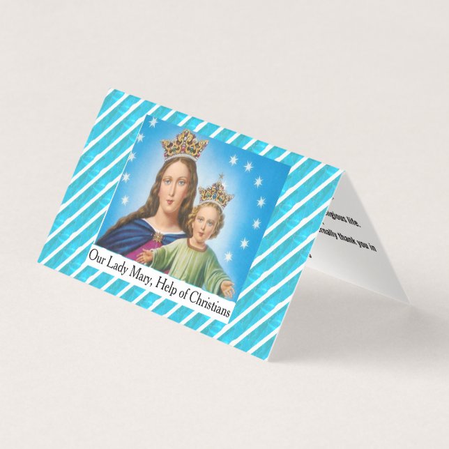 Our Lady Mary, Help of Christians Pray Card (Front)