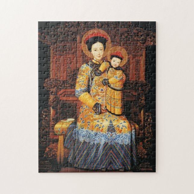 Our Lady of China (中华圣母, 中華聖母) Chinese Virgin Mary Jigsaw Puzzle (Vertical)