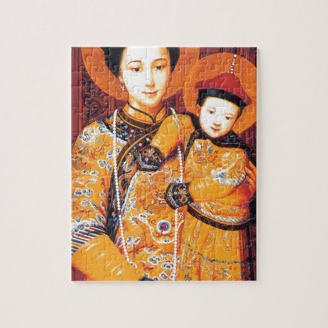 Our Lady of China (中华圣母, 中華聖母) Chinese Virgin Mary Jigsaw Puzzle (Vertical)