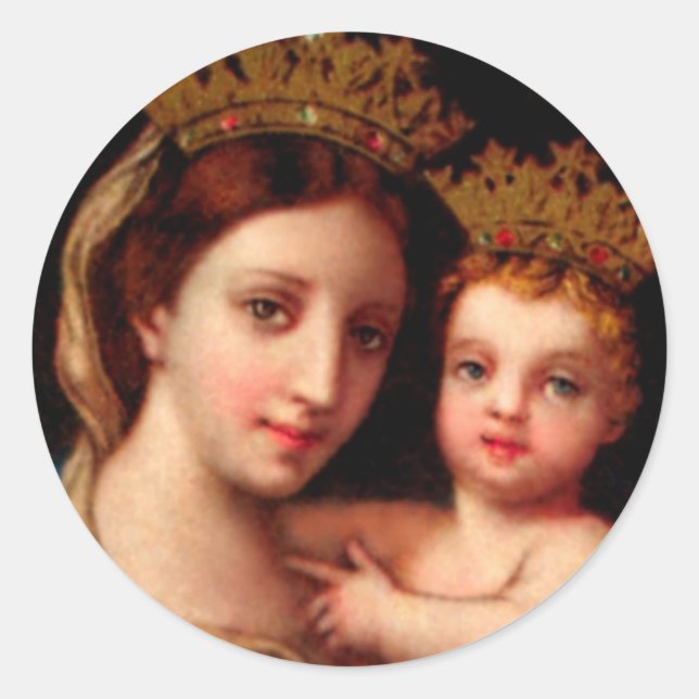 Our Lady of Confidence Classic Round Sticker (Front)