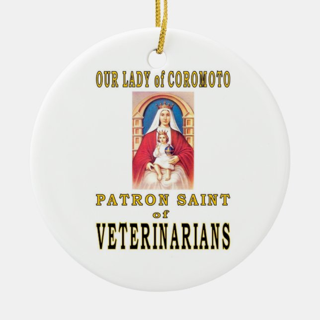 OUR LADY of COROMOTO Ceramic Tree Decoration (Front)