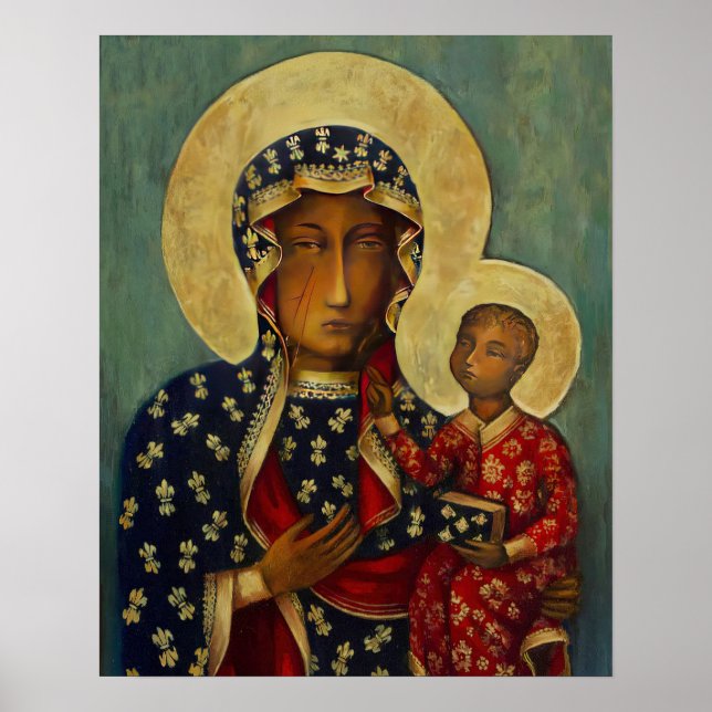 Our Lady of Czestochowa Black Maddona Virgin Mary Poster (Front)