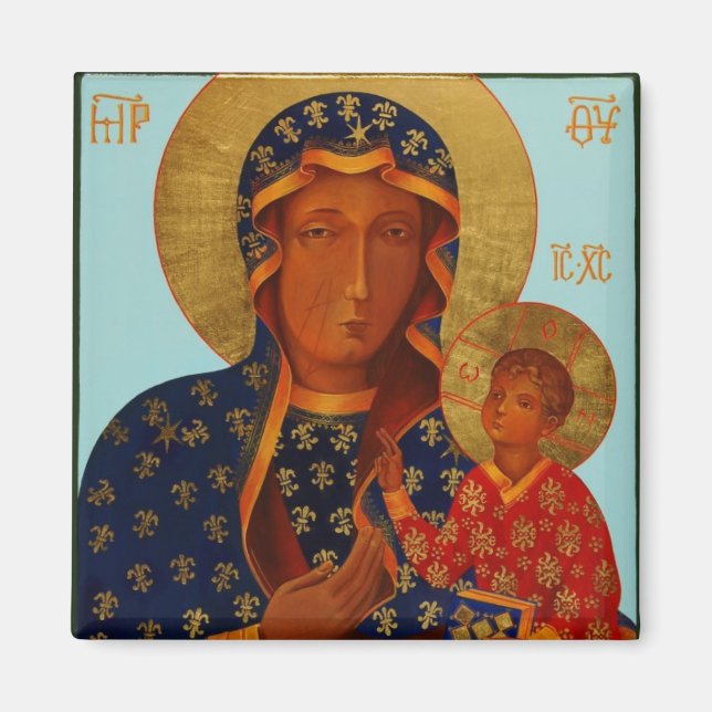 Our Lady of Czestochowa / Black Madonna Magnet (Front)