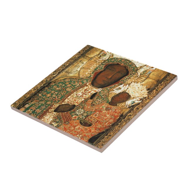 Our Lady of Czestochowa Black Madonna Poland gift Ceramic Tile (Side)