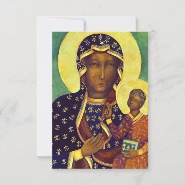 Our lady of Czestochowa Black Madonna Poland Icon (Front)