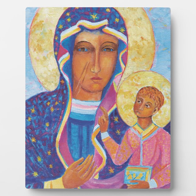 Our Lady of Czestochowa Black Madonna Poland Plaque (Front)