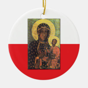 Our Lady of Czestochowa Ceramic Ornament