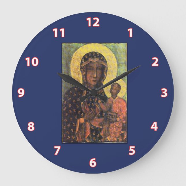 Our Lady of Czestochowa Large Clock (Front)