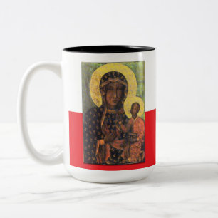 Our Lady of Czestochowa Two-Tone Coffee Mug